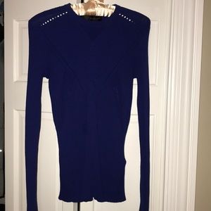 Versace Women’s Blue Sweater Long Sleeve Shirt